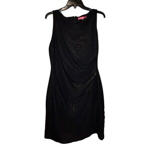 Catherine Malandrino Black with Gold Shimmer Coctail Dress Size Medium / M